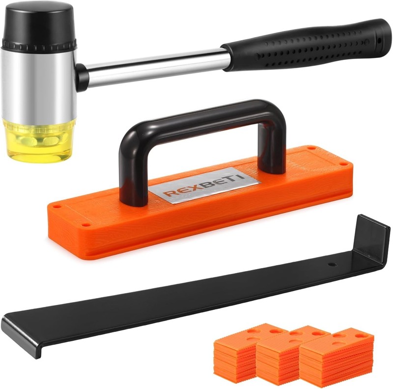 Professional LVP Installation Kit with Mallet, Pull Bar & 40 Spacers for Floors gallery