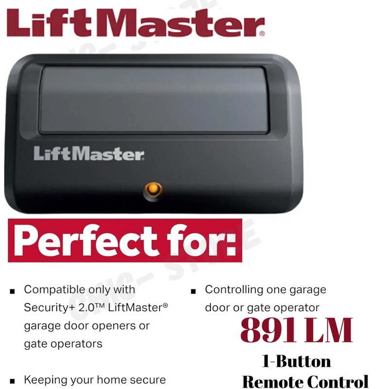 891LM LiftMaster 1 Button Remote Control Garage Opener Security+2.0 (Pack of 20) gallery