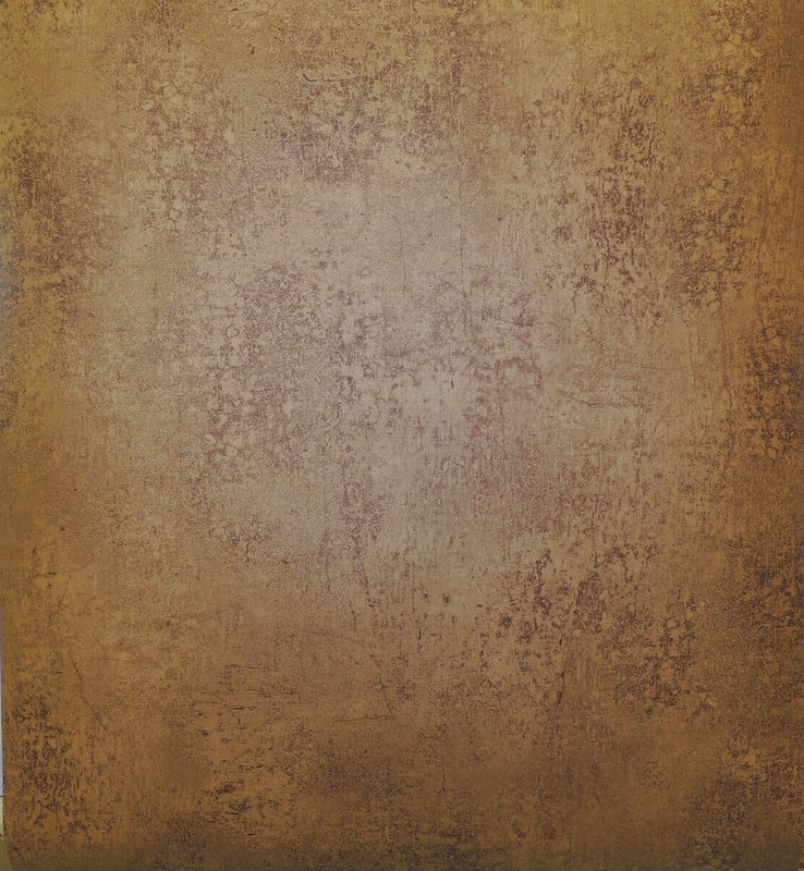 COPPER & BROWN REFLECTIVE STUCCO PREPASTED VINYL WALLPAPER # TE29368