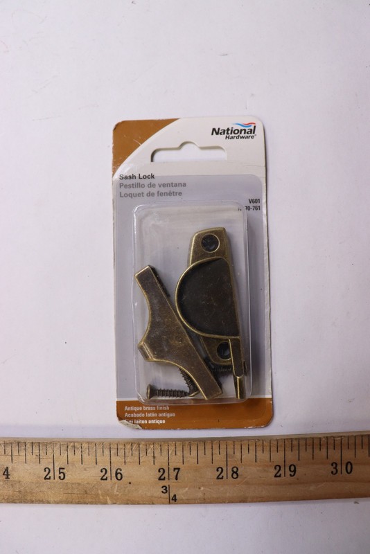 National Hardware Crescent Contemporary Design Sash Lock Antique Brass N170-761