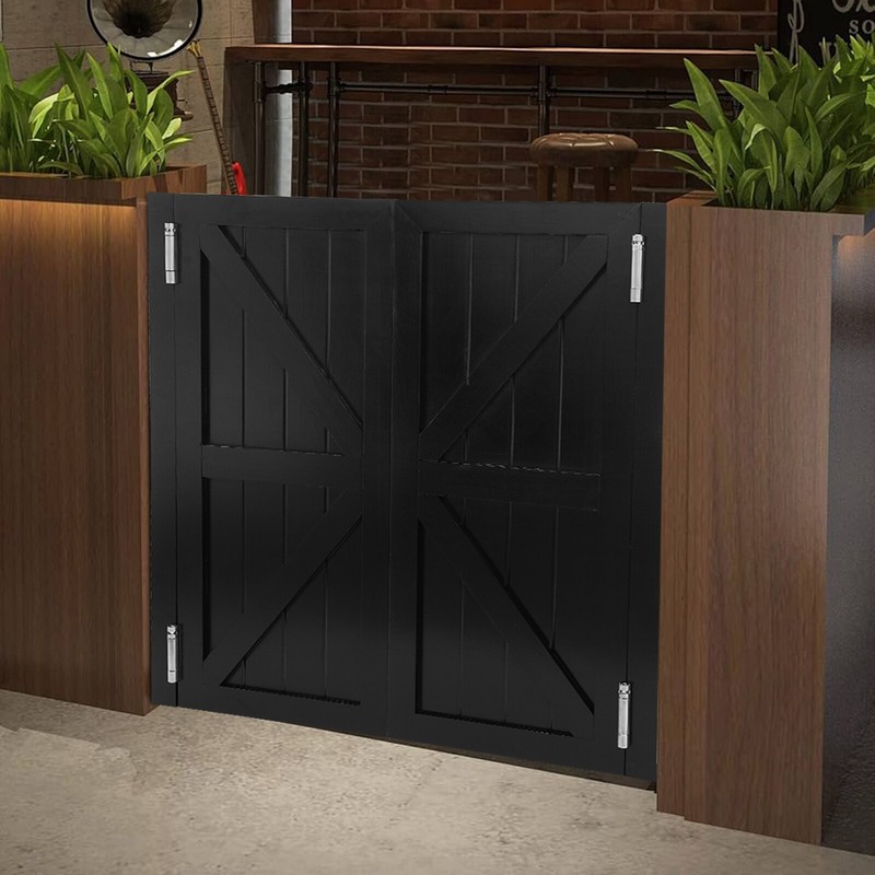 Partition Doors, Double-door Leaf Wood Partition Doors, Partition Doors Black gallery