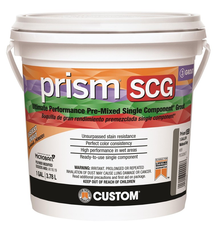 CUSTOM Prism SCG Single Component Grout, 1 Gallon – Rolling Fog- TDS-454