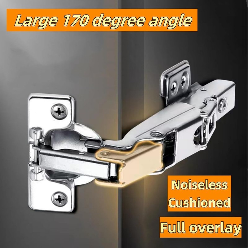 2 Pack Soft-Close Concealed Hinges - Perfect for Lazy Susans & Frameless Designs gallery