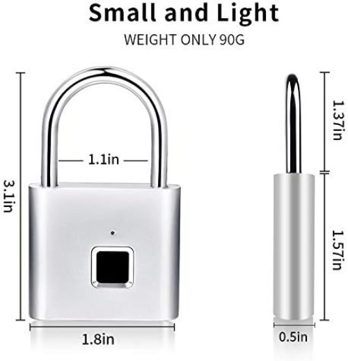 Compact Fingerprint Security Lock - USB Rechargeable, User-Friendly for Everyone gallery
