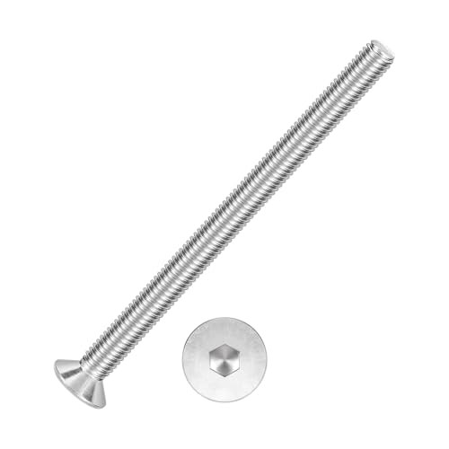 Pcs Flat Head Socket Cap Screws Countersunk Bolts – [M5 M5-0.8 x 70mm 12 Silver