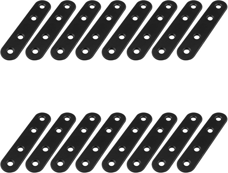 16Pcs 3 Inch Straight Bracket Stainless Steel Brace, Flat Mending Plate Fixing B gallery