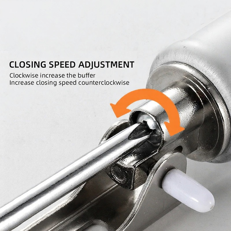 Automatic Door Closer Soft Close Adjustable Speed Aluminum Alloy 35KG 100 Degree gallery