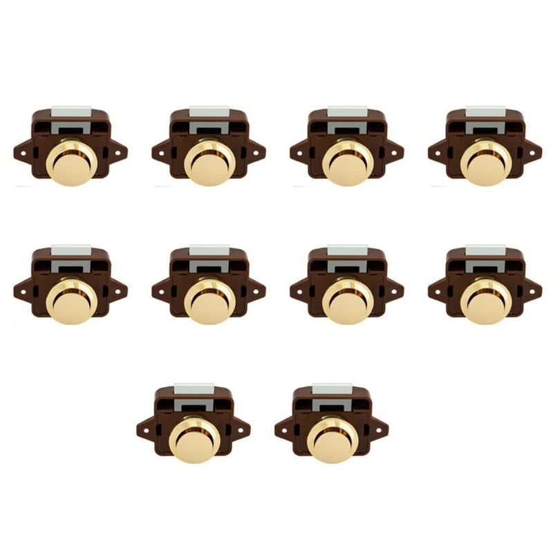 10* Easy To Operate Push Button Catch Locks For Cabinets And Drawers gallery