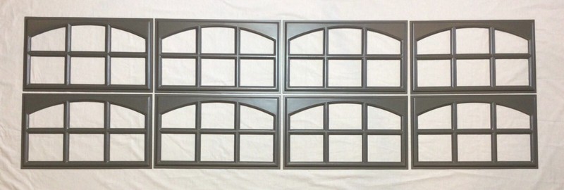 8 Amarr Cascade Replacement Inserts for Short Panel Amarr Garage Charcoal Gray