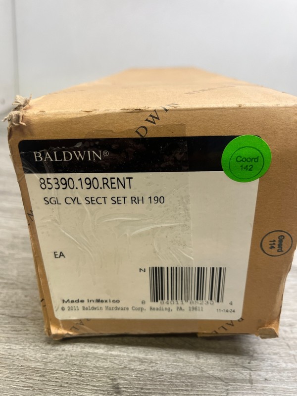 Baldwin 85390.190.RENT Entry Handlesets Satin Black READ