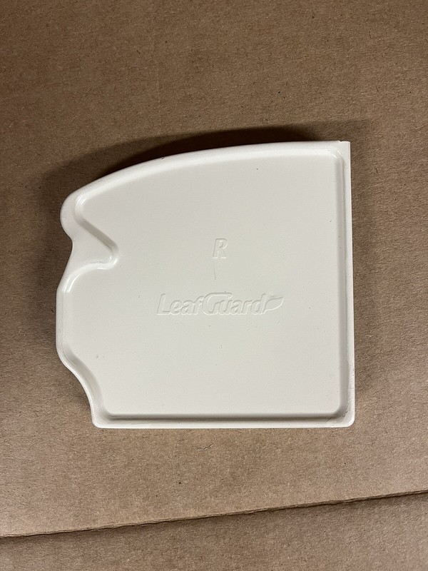 eggshell LEAF GUARD Aluminum SEAMLESS Gutter Right End Cap 08507S S2