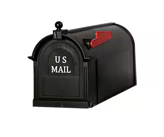 Postal PRO Ambrose Black Post‑Mount Mailbox (PP1000BLM) gallery