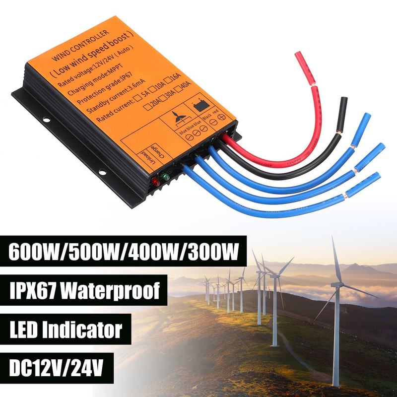 IP67 Wind Turbine Generator MPPT Charge Controller Boost Regulator 12V 24V Auto