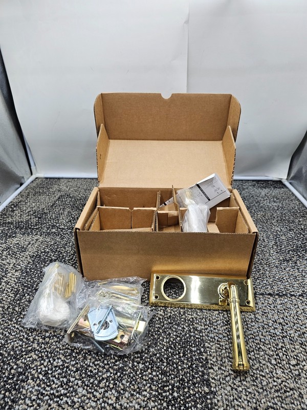 Emtek Passage Single Keyed, Sideplate Locksets Quincy 3-5/8 US3NL 8080MELHUS3NL