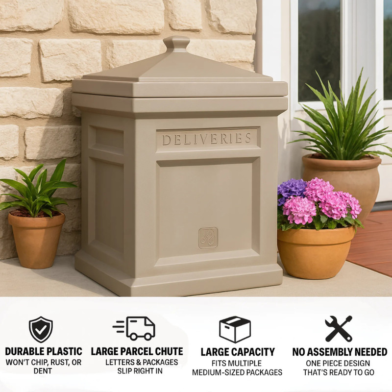 Express Package Delivery Box Large Outdoor Parcel Storage Weather Resistant Moch