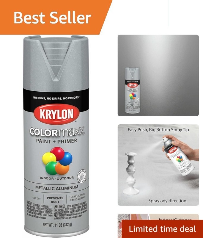 Versatile 11 oz. Spray Paint & Primer in Metallic Aluminum – Rust Protection