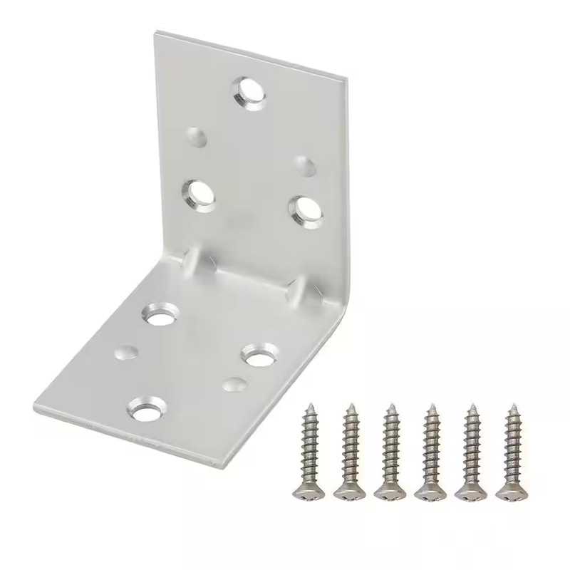 (2-Pack) 2 In. Stainless Steel Double-Wide Corner Brace