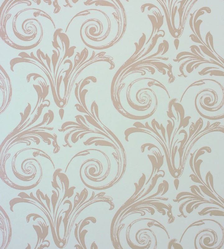 NINA CAMPBELL PARADISO CONVIVIO WALLPAPER ~ DAMASK SCROLL~ NCW4034-04