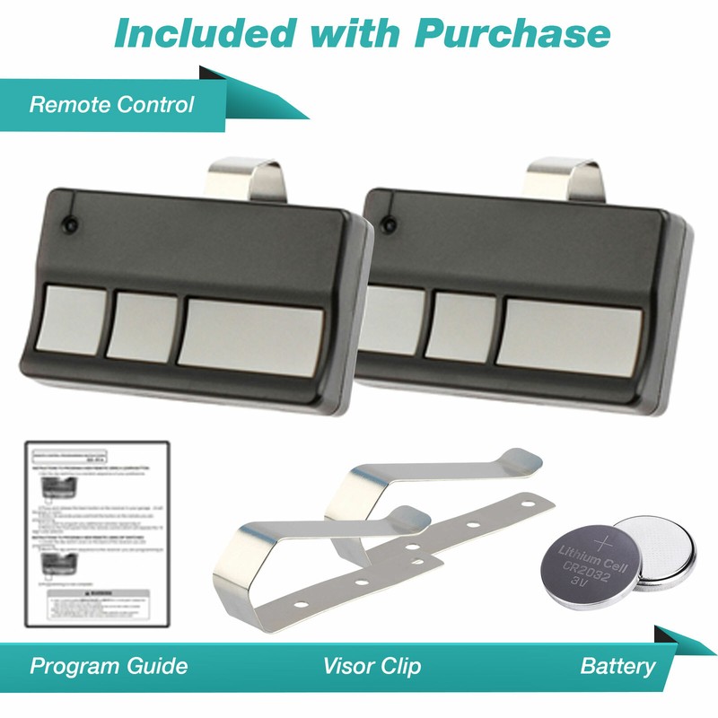 2 For 61LM 63LM LIFTMASTER SEARS garage door opener car visor remote 750CB 753CB