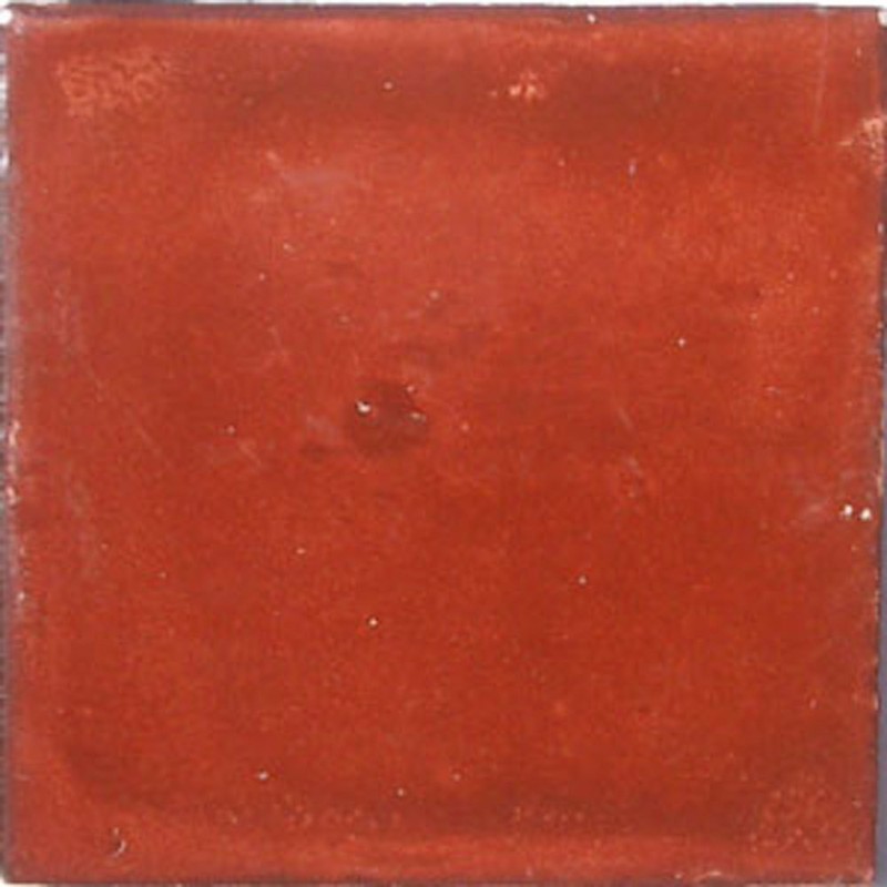 S#010) Mexican Tile sample Ceramic Handmade 4x4 inch, WASHED TERRACOTTA