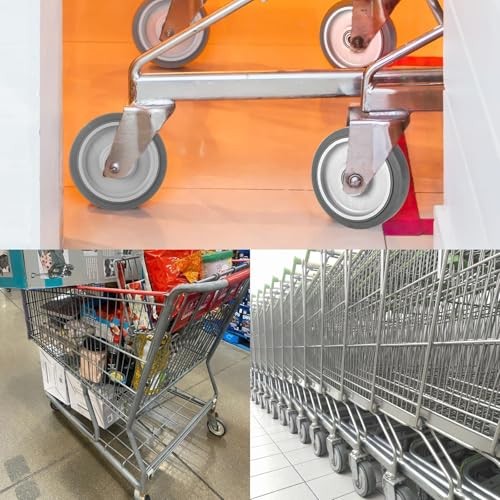5" Shopping Cart Wheels Replacement Kit 6 Pack Polyurethane Casters Double gallery