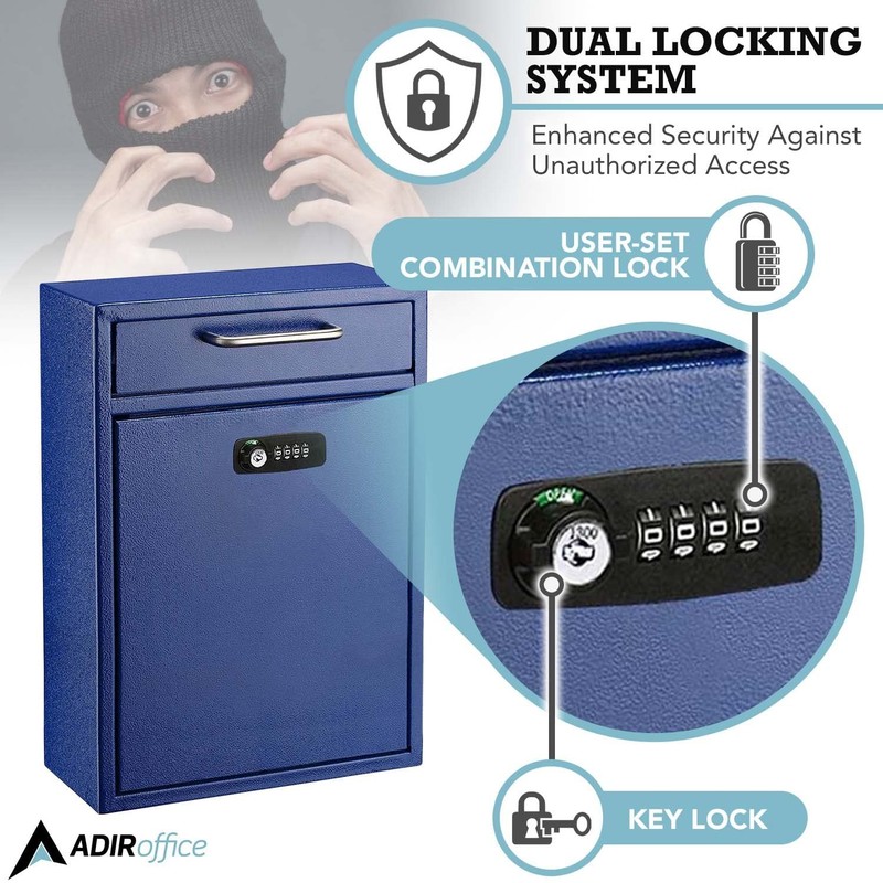 Wall Mount Mailbox - Combination Mailbox with Keys- Durable Wall Mounted Lock... gallery