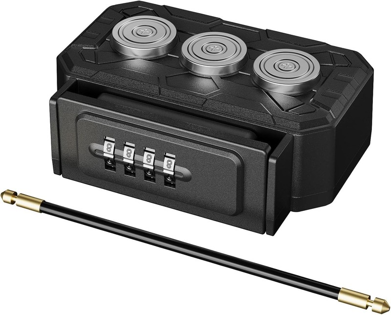Magnetic Key Lock Box,Magnetic Holder Under car,Key Regular, Black