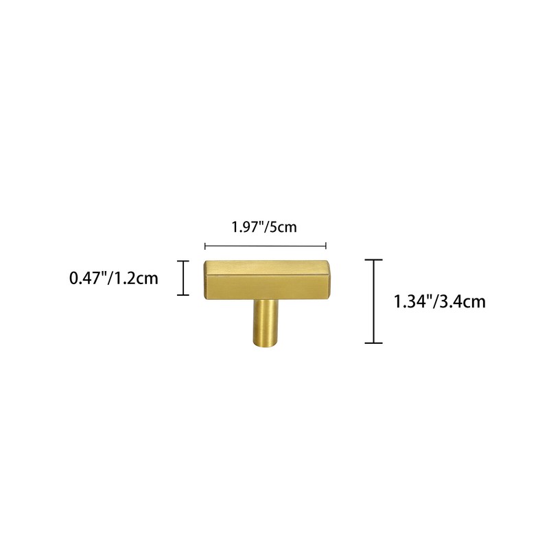Kitchen Square Cabinet Handles Stainless Steel Gold T Bar Drawer Pulls Hardwares