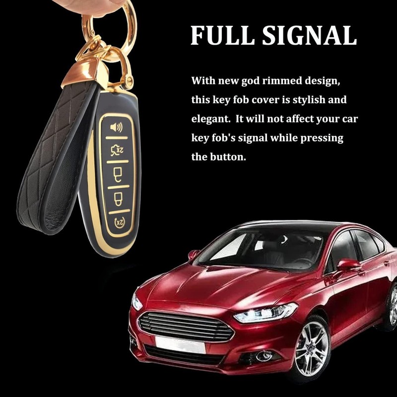 Protective Key Fob Cover Compatible with Explorer Edge Taurus Fle Color: Black gallery