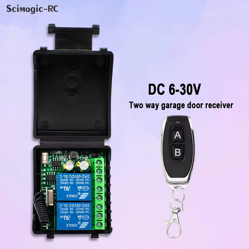 1~10Pcs 433Mhz Rf Remote Control and DC 12V 220V 2 Channel Relay Receiver,For Ga