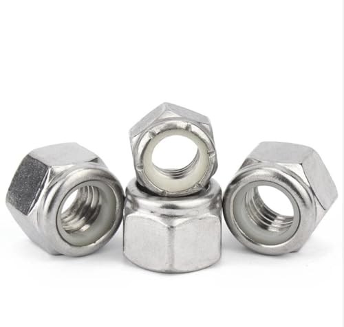 (30 Pack) Nylon Insert Locknuts, 18-8 (304) Stainless Steel Bright 5/16-18 gallery