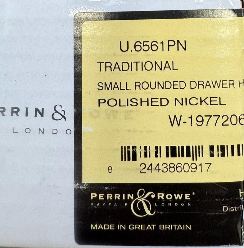 Perrin & Rowe U.6561PN 1 Inch Round Cabinet Knob – Pack of 5, Polished Nickel