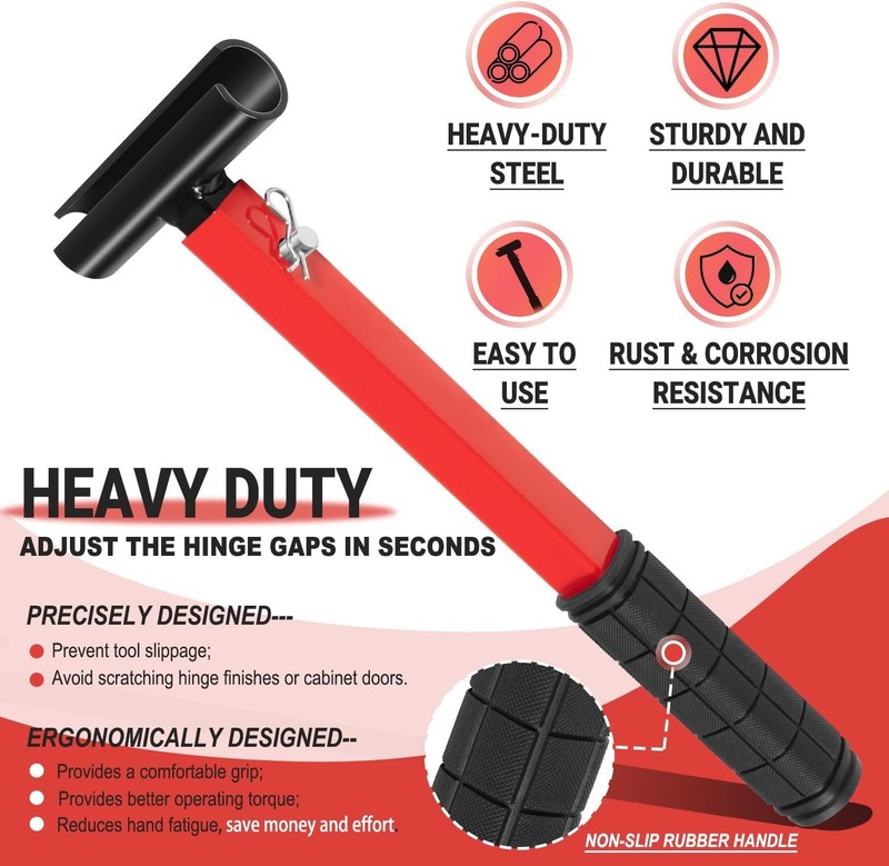 Door Hinge Adjustment Tool Set,4-in-1 Hinge Gap Adjusting Wrench Kit Commercial gallery