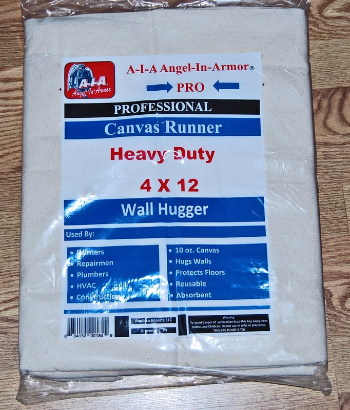 2 Pak Canvas Drop Cloth / Runner / 4 X 12 / Professional / Heavy Duty / 10 Oz.