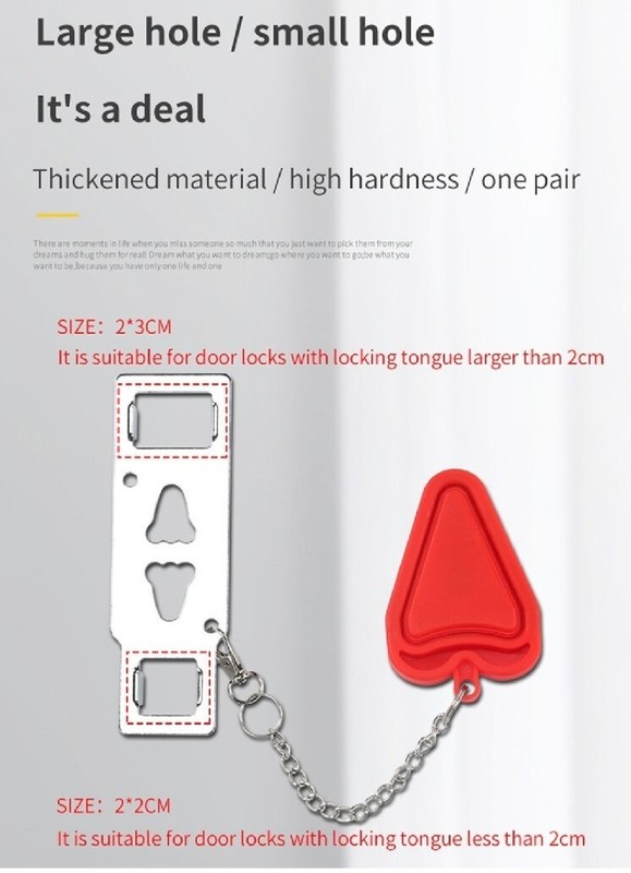 Portable Door Lock Security Device for Travel, Home, Hotel, Living Motel, Dorm gallery