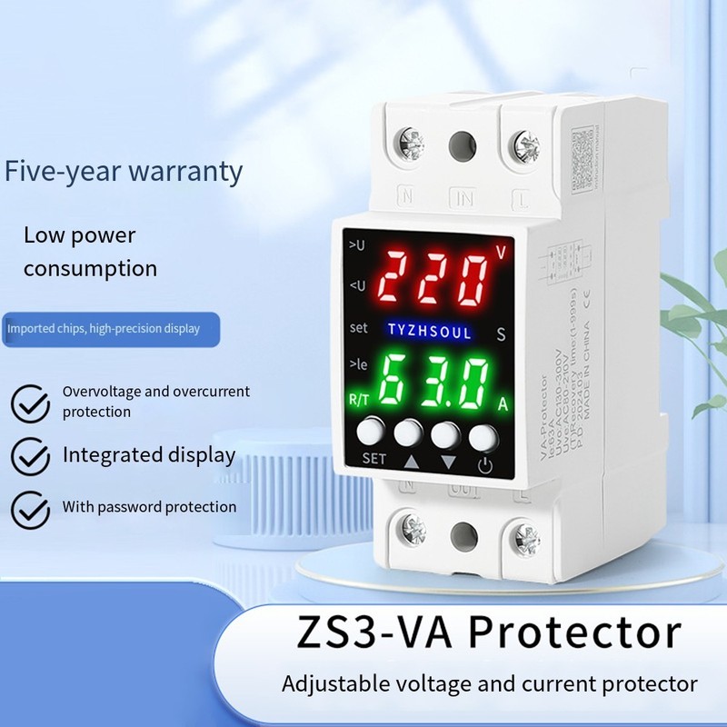 Smart Voltage Protector Device with Dual Display and Over Under Current Relay gallery