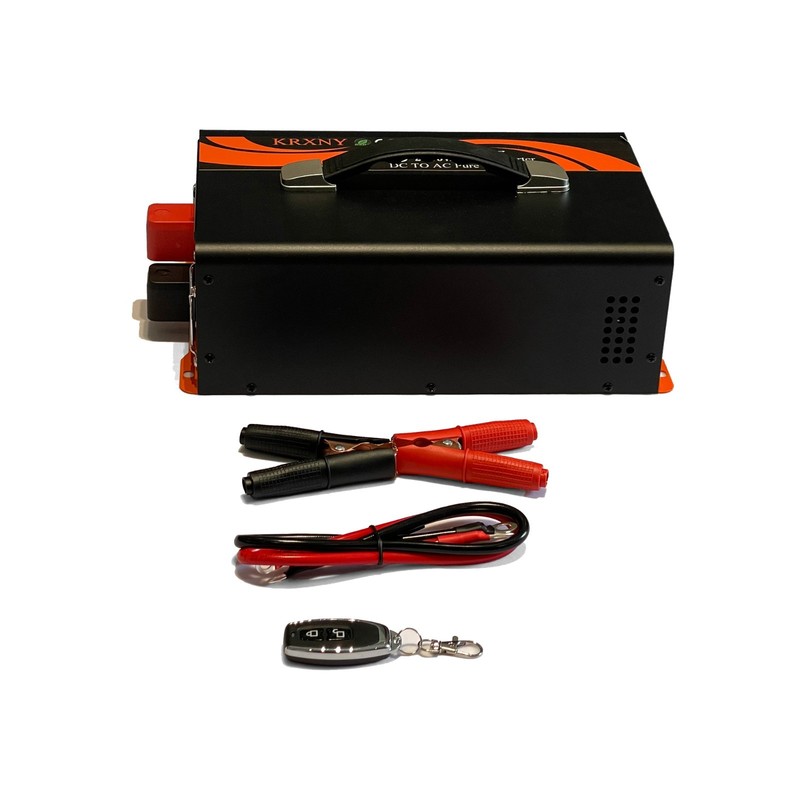 2000W Pure Sine Wave Power Inverter 24V DC to 120V 240V AC with Handle LCD gallery