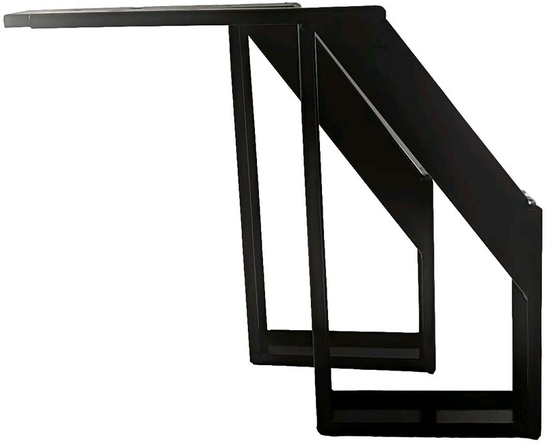 Set Black Steel Stair Riser