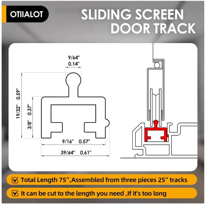 Universal Sliding Screen Door Track Replacement