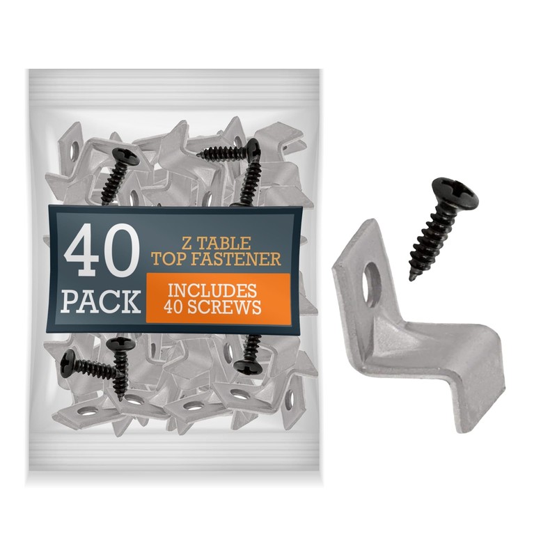 40 Pack Z Table Top Fasteners with Screws Heavy Duty Z Table Top Fasteners So…