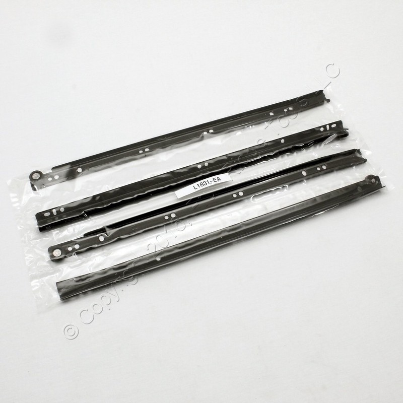 Glide Rite 1831 18" Side Mount 3/4 Extension Kitchen Cabinet Drawer Slides Pair gallery