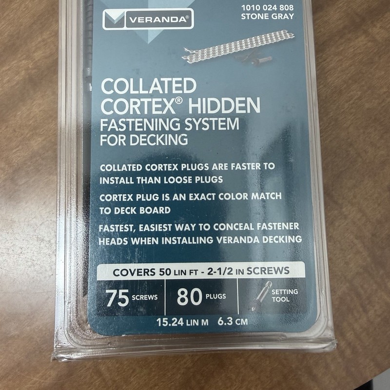 Collated Cortex Hidden Fastening System for Decking 2-1/2 In. Stone Gray 2 pack gallery