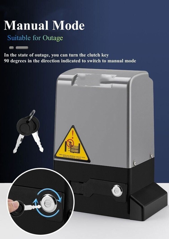 CO-Z 4400lb Automatic Sliding Gate Opener Door Electric Door Operator Motor+Rack gallery