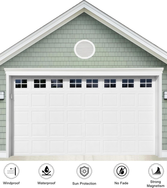 Magnetic Garage Door Window Panels – 32PCS Faux Mirror A-32PCS, Black gallery