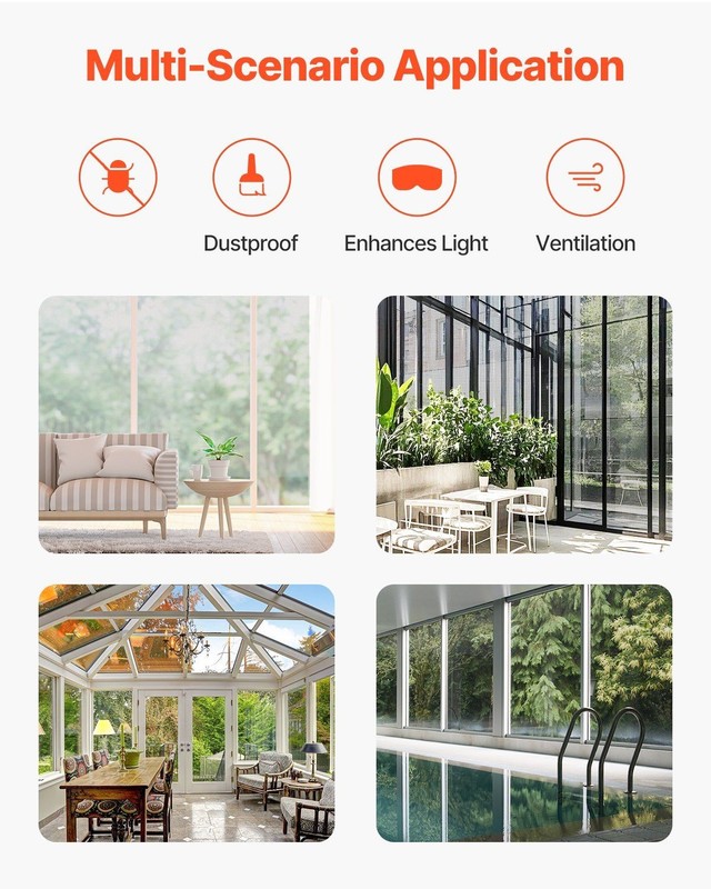 High Performance Fiberglass Screen 100ftx96in 18x16 Weave All Season Use gallery
