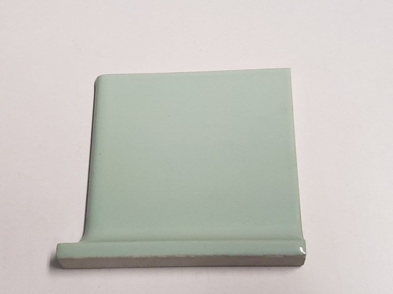 Vtg. TILECREST Ceramic Tile Corner Base Bullnose Lt. Green Mint NEW NOS V2