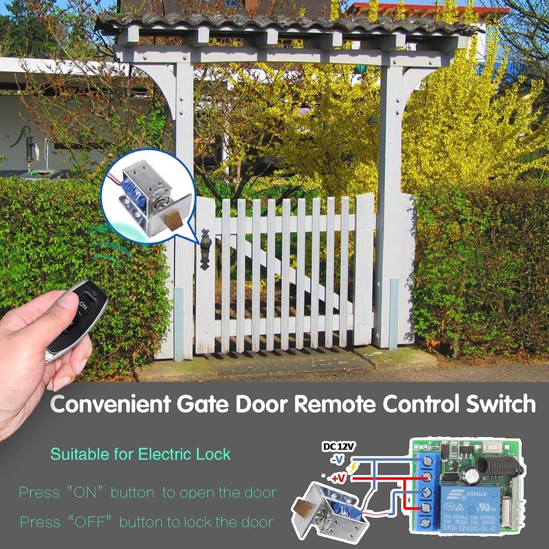433Mhz Universal Wireless Remote Control Switch DC 12V 1CH RF Relay Receiver ... gallery