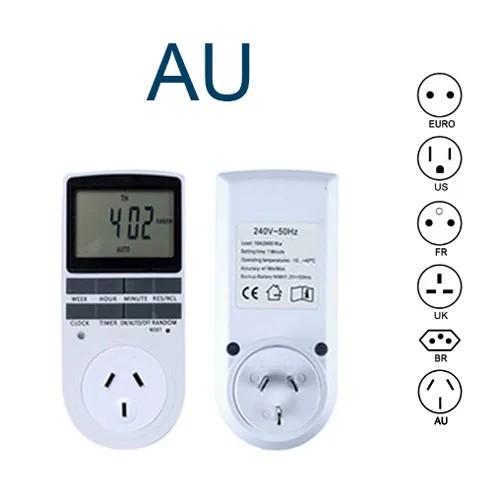 Digital Timer Outlet 24H Cyclic Programmable Switch Plug.