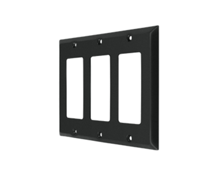 Switch Plate Triple Rocker Plate Only Solid Brass 9 Finishes gallery
