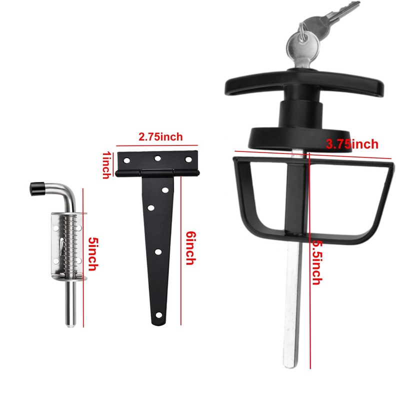 Shed Door Hardware Kit Includes Hinges, Latches, and THandle Lock, Door and W... gallery